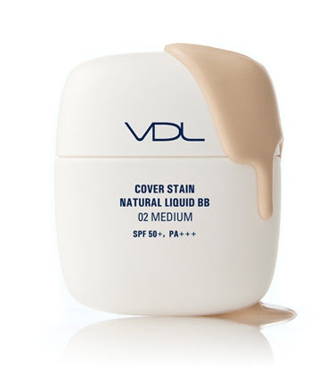 2 x VDL Cover Stain Natural Liquid BB 50ml, SPF50+ PA+++, 2 Colours from Korea