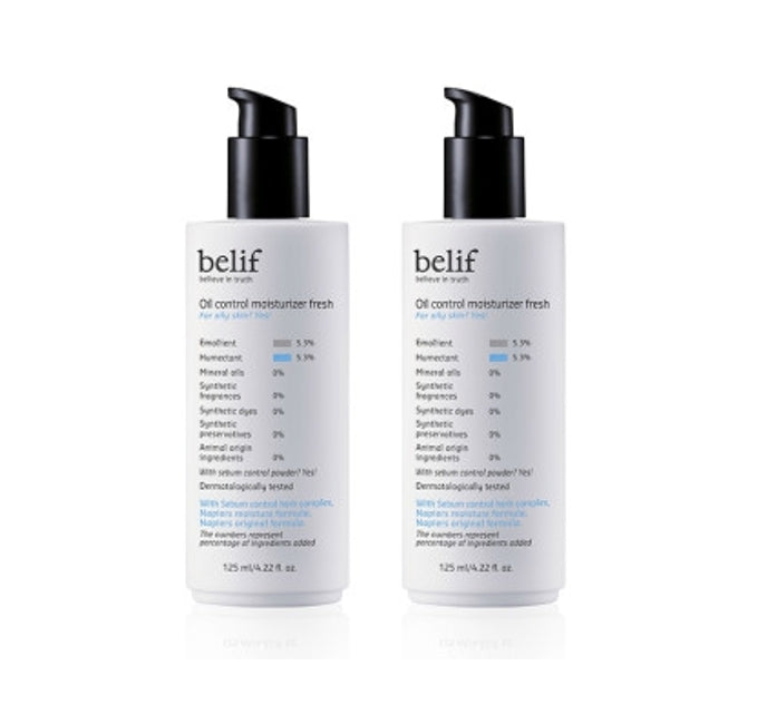 2 x belif Oil Control Moisturizer Fresh 125ml from Korea