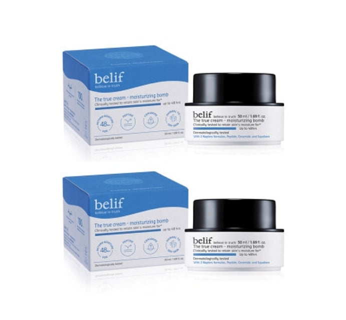 2 x belif The True Cream - Moisturizing Bomb 50ml from Korea