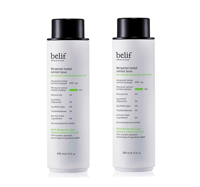 2 x belif Bergamot Herbal Extract Toner 200ml from Korea