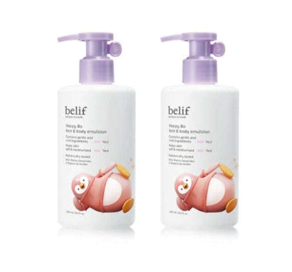 2 x belif Happy Bo Face & body Emulsion 250ml from Korea