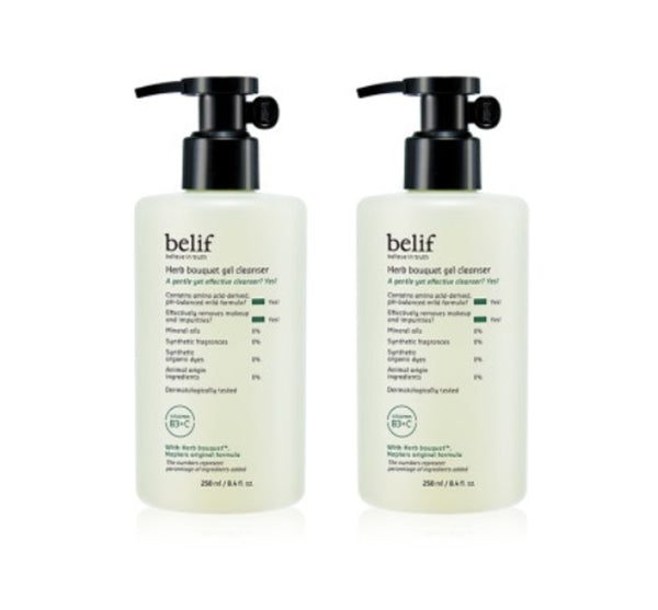 2 x belif Herb Bouquet Gel Cleanser 250ml from Korea