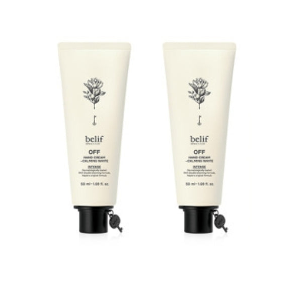 2 x belif OFF Hand Cream Intense Calming White 50ml from Korea