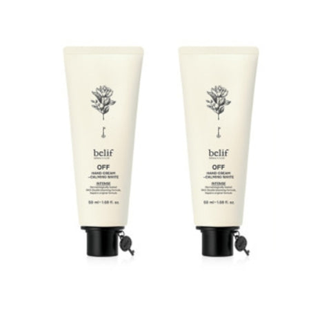 2 x belif OFF Hand Cream Intense Calming White 50ml from Korea