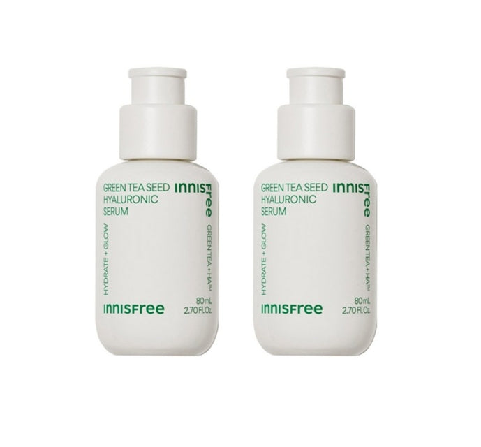 2 x innisfree Green Tea Seed Hyaluronic Acid Serum 80ml from Korea