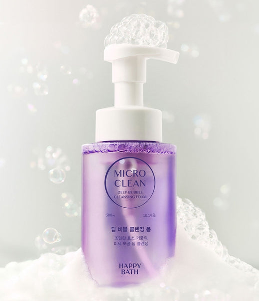 2 x HAPPY BATH Micro Clean Deep Bubble Cleansing Foam 300ml from Korea