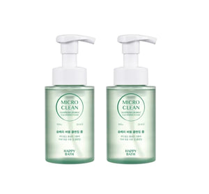 2 x HAPPY BATH Micro Clean Soapberry Bubble Cleansing Foam 300ml from Korea