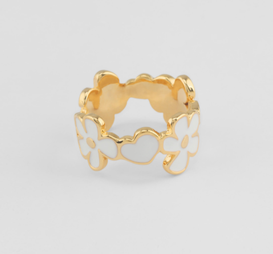 Nonenon Bloom Patch Ring(GOLD) #Celebrity Accessory #Ahn So-hee(Actress) #Han Sung-min(Model) from Korea_H1