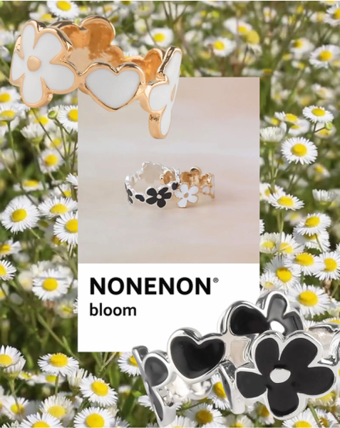 Nonenon Bloom Patch Ring(GOLD) #Celebrity Accessory #Ahn So-hee(Actress) #Han Sung-min(Model) from Korea_H1