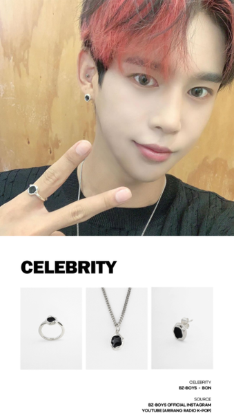 Nonenon Flexible Earring #Celebrity Accessory #BZ-BOYS-BON #ONEUS-HWAN WOONG #BAE173 from Korea_H1